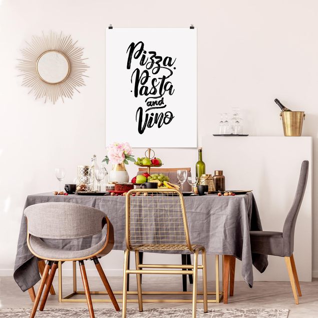 Quote wall art Pizza Pasta And Vino