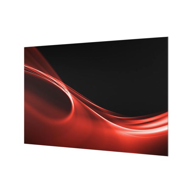 Glass Splashback - Red Wave - Landscape 2:3