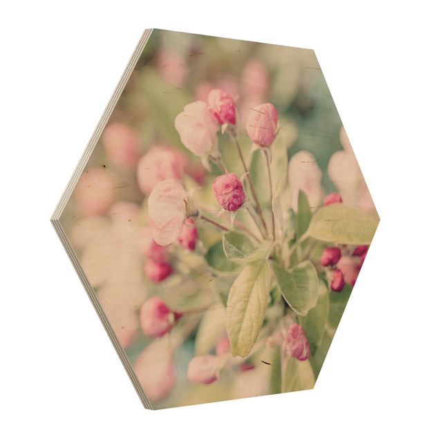 Prints vintage Apple Blossom Pink Bokeh