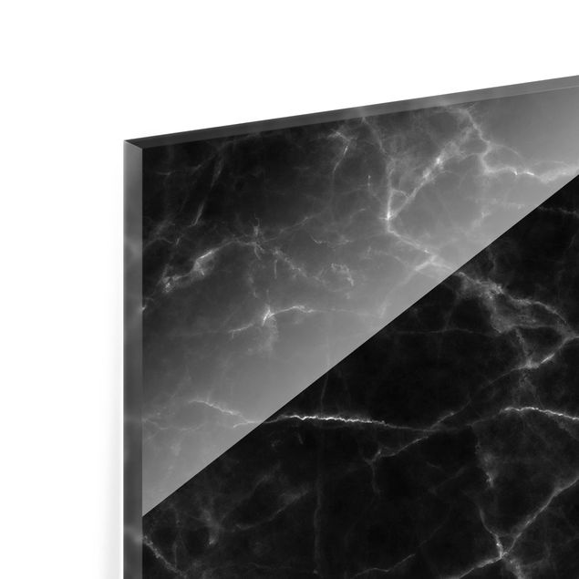Glass Splashback - Nero Carrara - Landscape 1:2