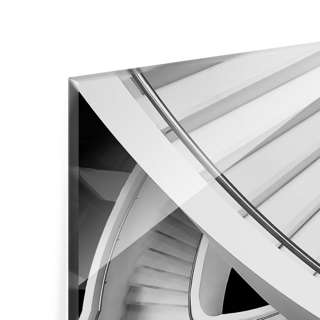 Splashback - Black And White Architecture Of Stairs - Landscape format 2:1