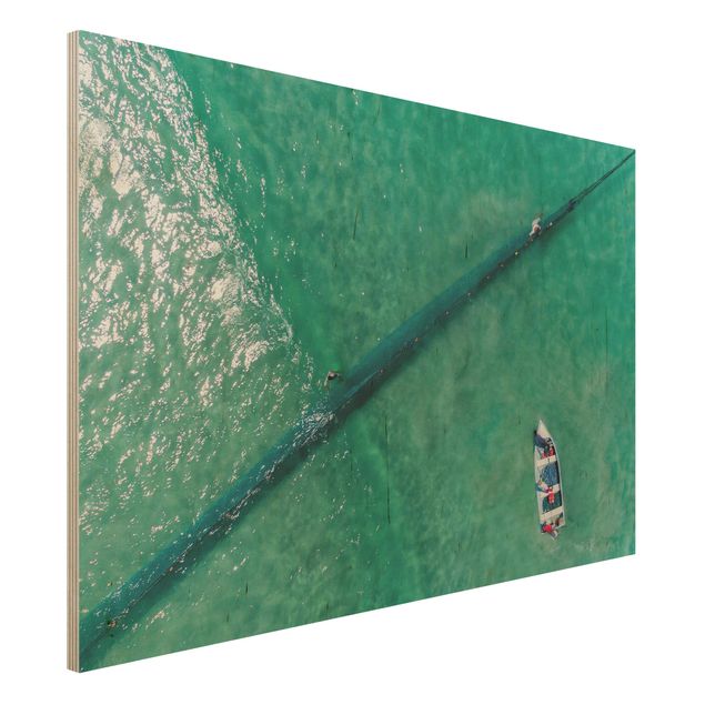 Wood prints landscape Aerial View - Fishermen