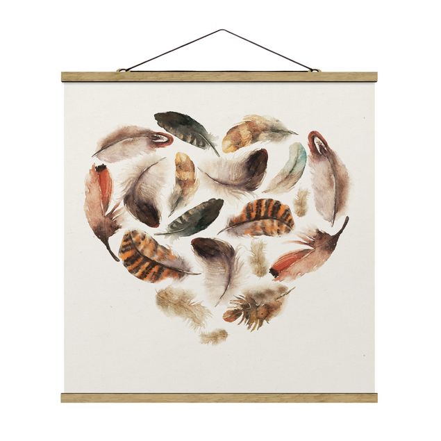 Contemporary art prints Heart Of Feathers