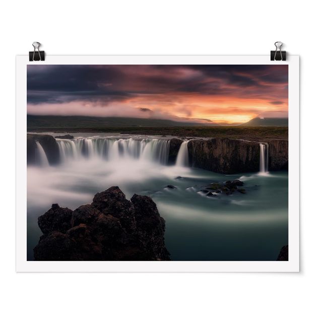 Posters landscape Goðafoss Waterfall In Iceland