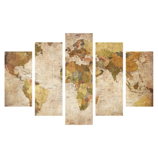Prints maps World map