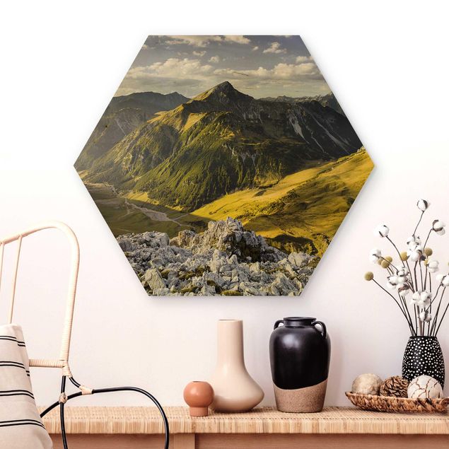 Kitchen Mountains And Valley Of The Lechtal Alps In Tirol