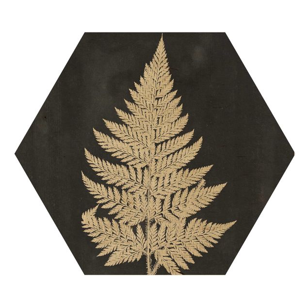 Prints on wood Fern With Linen Structure I