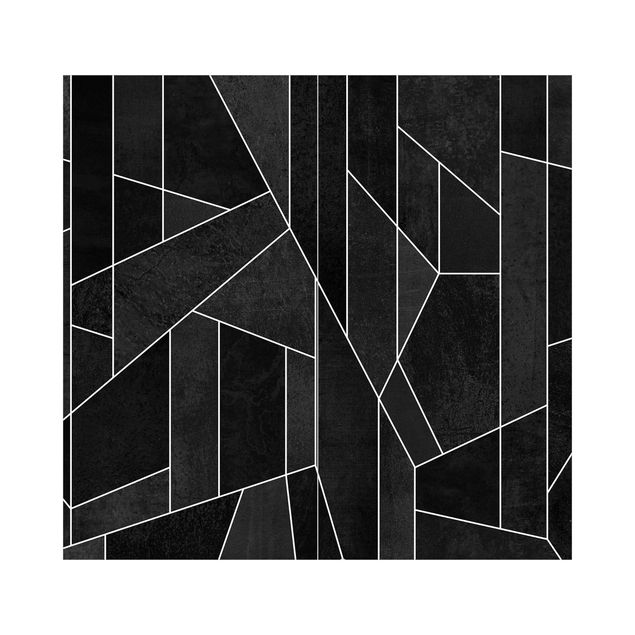 Shower wall cladding - Black And White Geometric Watercolour