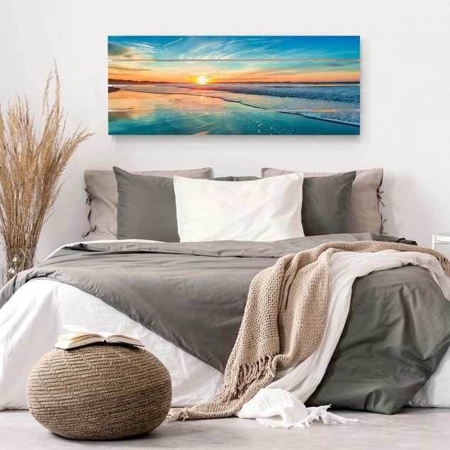 Wood prints landscape Romantic Sunset By The Sea