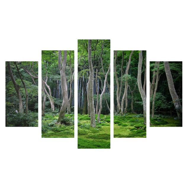 Canvas mountain Japanese Forest