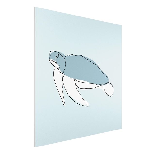 Prints fishes Turtle Line Art