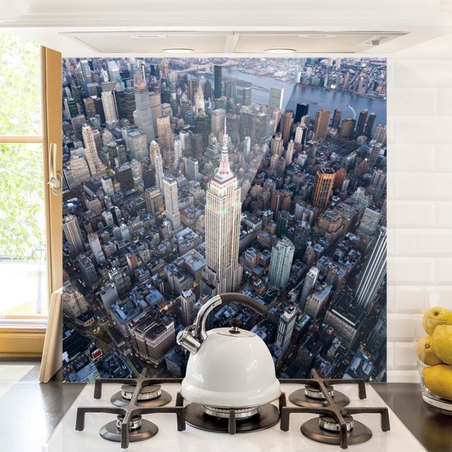 Glass splashback architecture and skylines Empire State Of Mind