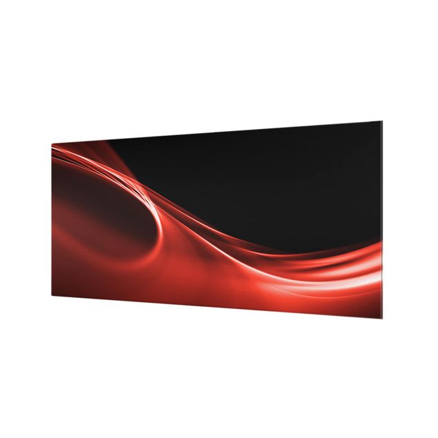 Glass Splashback - Red Wave - Landscape 1:2