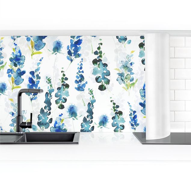 Self adhesive film Magnificent Flowers In Blue