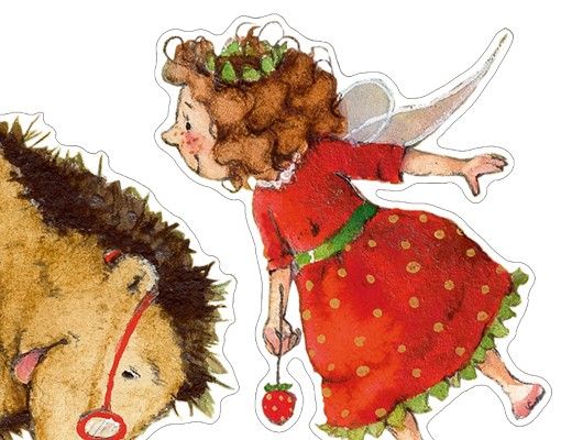 Wall stickers Little Strawberry Strawberry Fairy - With The Hedgehog Sticker Set