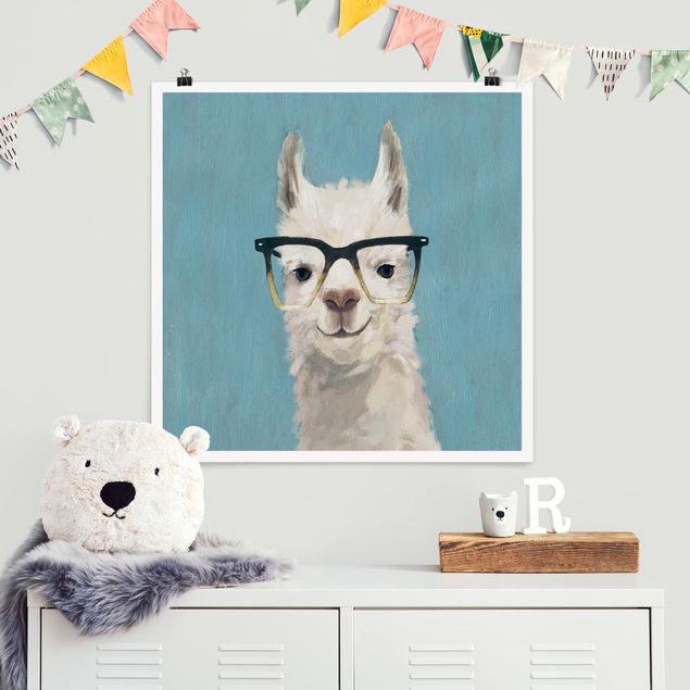 Nursery decoration Lama With Glasses IV