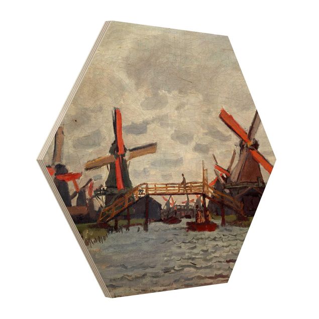 Claude Monet Claude Monet - Windmills in Westzijderveld near Zaandam