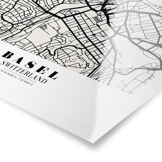 Prints Basel City Map - Classic