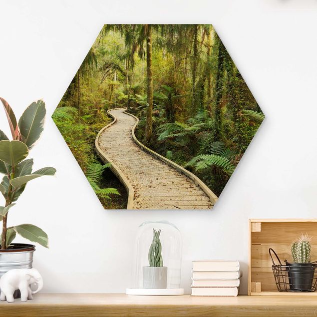 Wood prints landscape Path In The Jungle