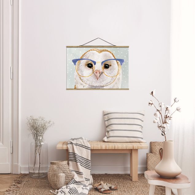 Child wall art Animals With Glasses - Owl