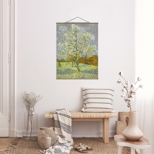 Pointillism art Vincent van Gogh - Flowering Peach Tree