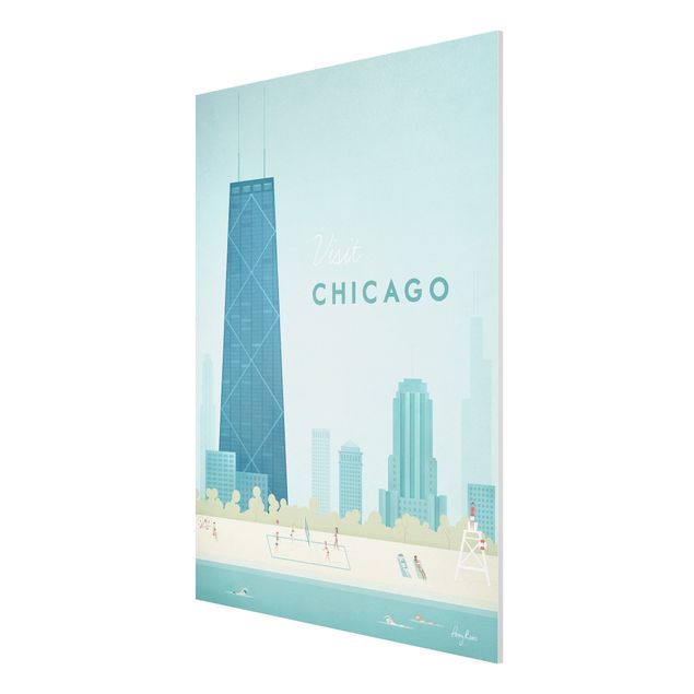 Vintage wall art Travel Poster - Chicago