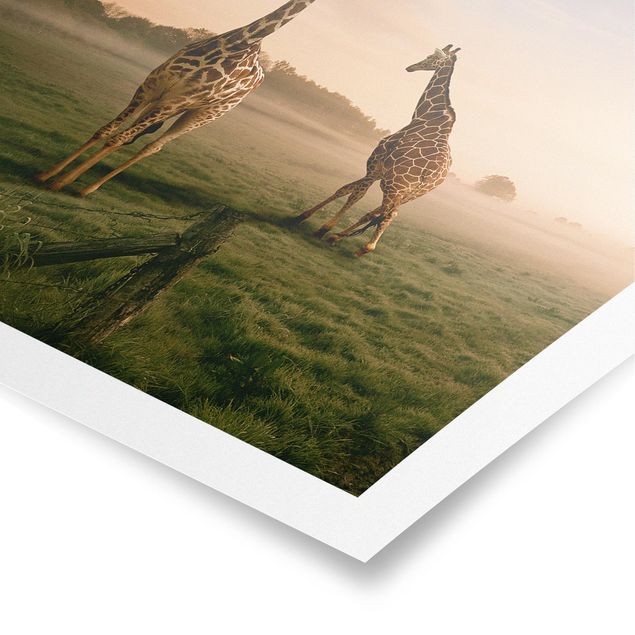 Tree print Surreal Giraffes