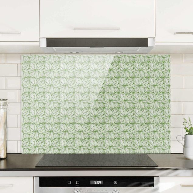 Kitchen Leaf Pattern In Green