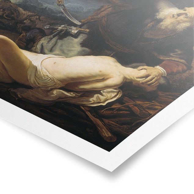 Art posters Rembrandt van Rijn - The Angel prevents the Sacrifice of Isaac