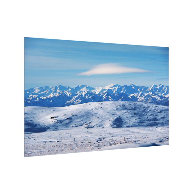 Glass splashback Snowy Mountain Landscape