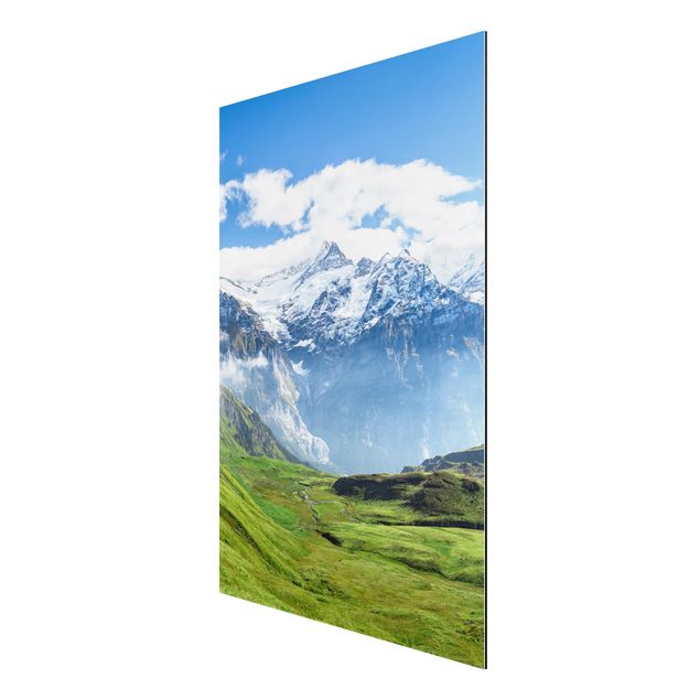 Mountain art prints Swiss Alpine Panorama