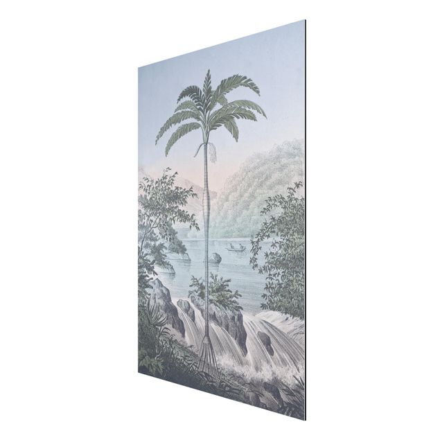 Art prints Vintage Illustration - Landscape With Palm Tree