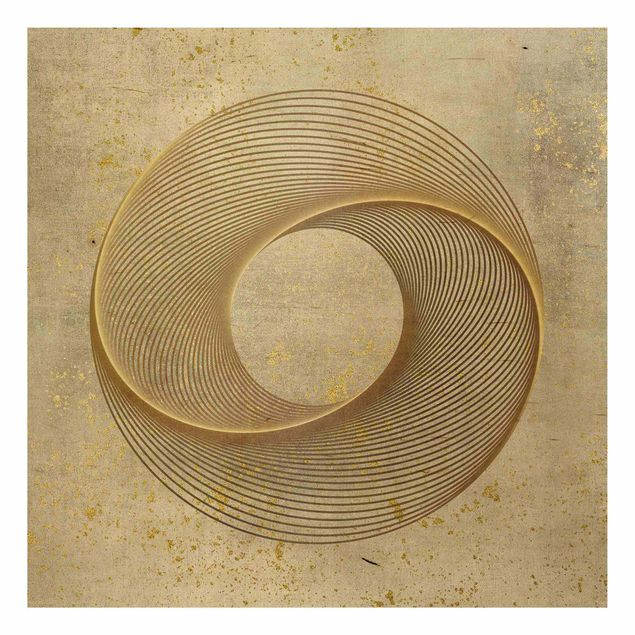 Andrea Haase Line Art Circling Spirale Gold