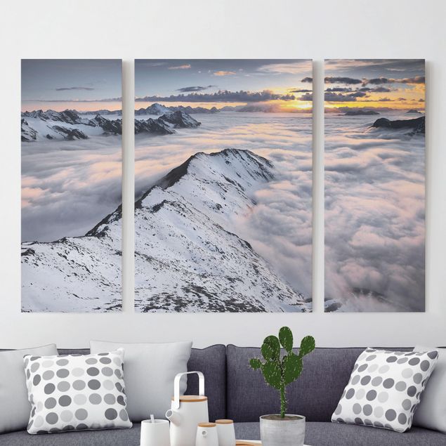 Kitchen View Of Clouds And Mountains