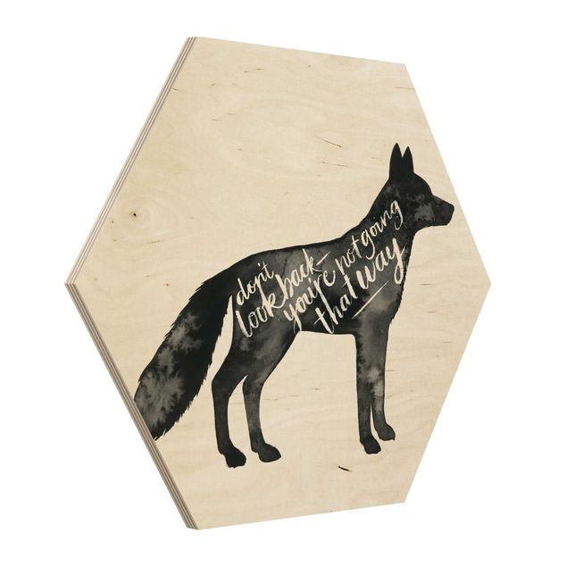 Prints on wood Animals With Wisdom - Fox