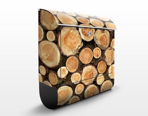 Letterboxes wood No.YK18 Tree Trunks
