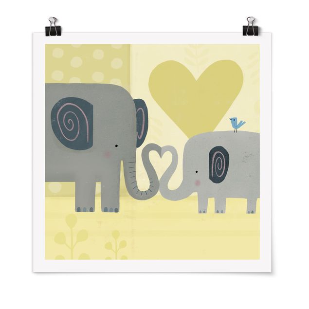 Prints animals Mum And I - Elephants