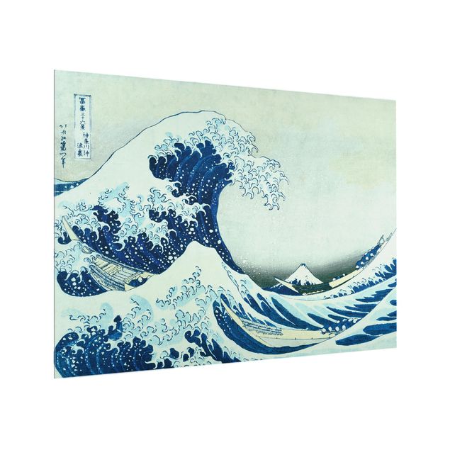 Glass splashback art print Katsushika Hokusai - The Great Wave At Kanagawa