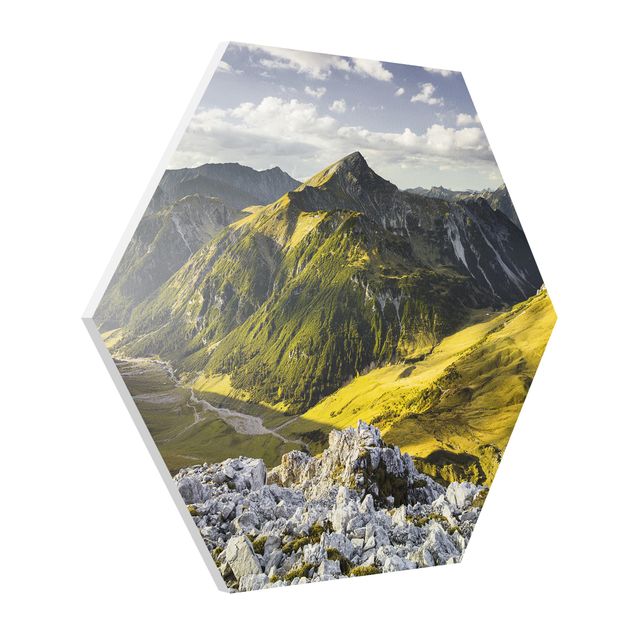 Modern art prints Mountains And Valley Of The Lechtal Alps In Tirol