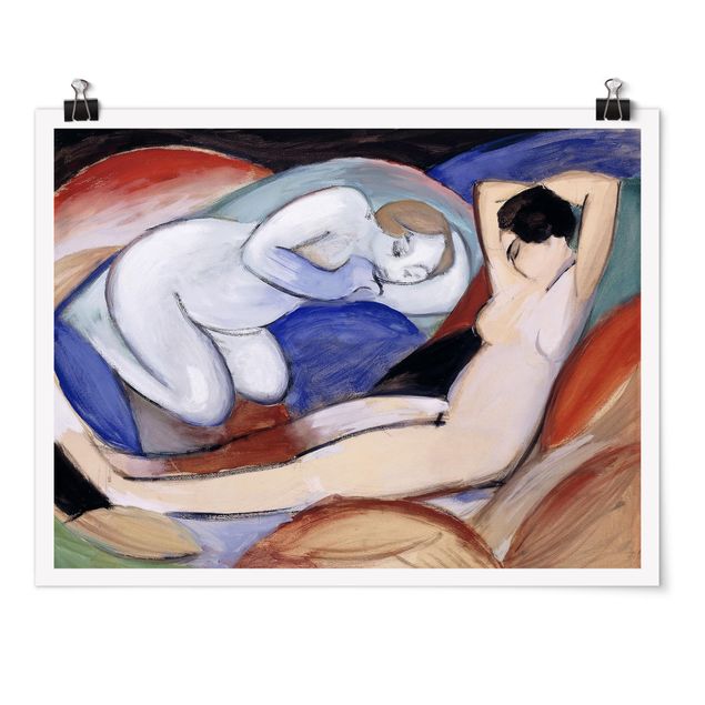 Art posters Franz Marc - Two Acts