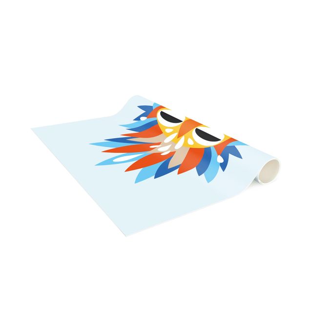 modern area rugs Collage Ethnic Mask - Parrot