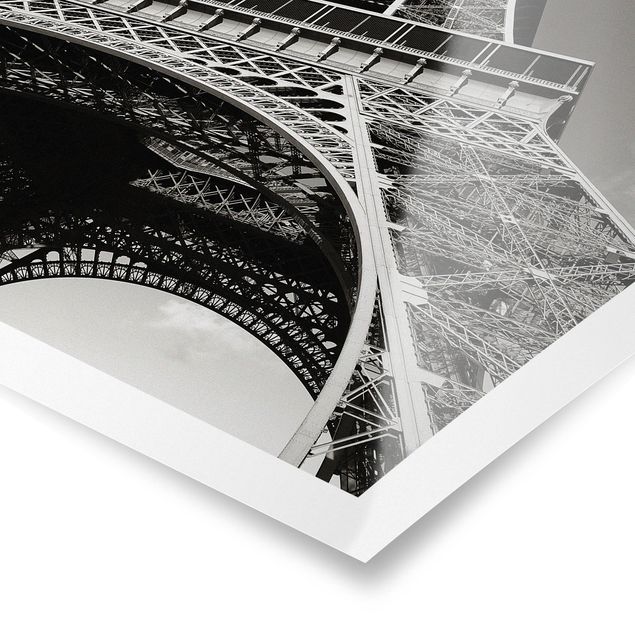 Prints black and white Eiffel tower