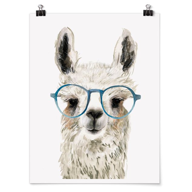 Contemporary art prints Hip Lama With Glasses III