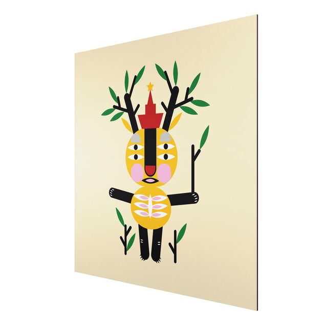Native american prints Collage Ethno Monster - Deer