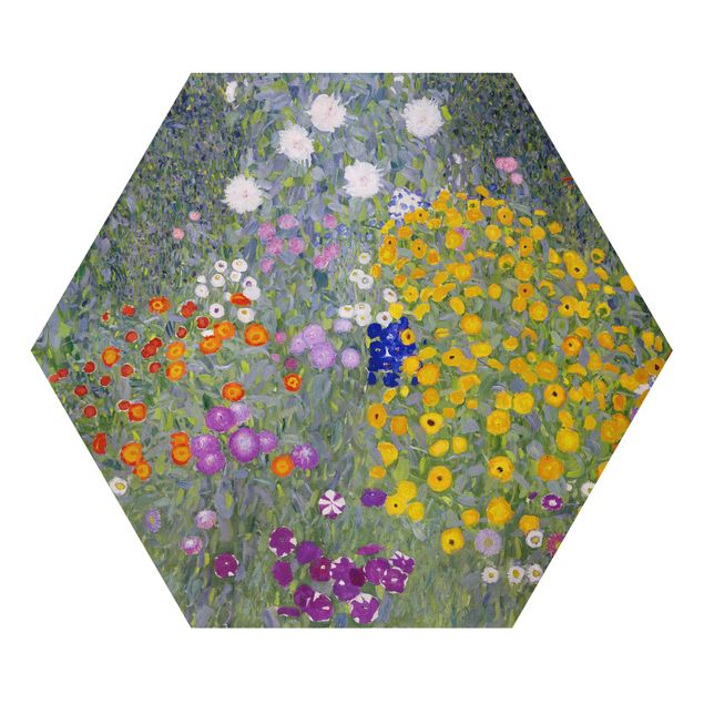 Flower print Gustav Klimt - Cottage Garden