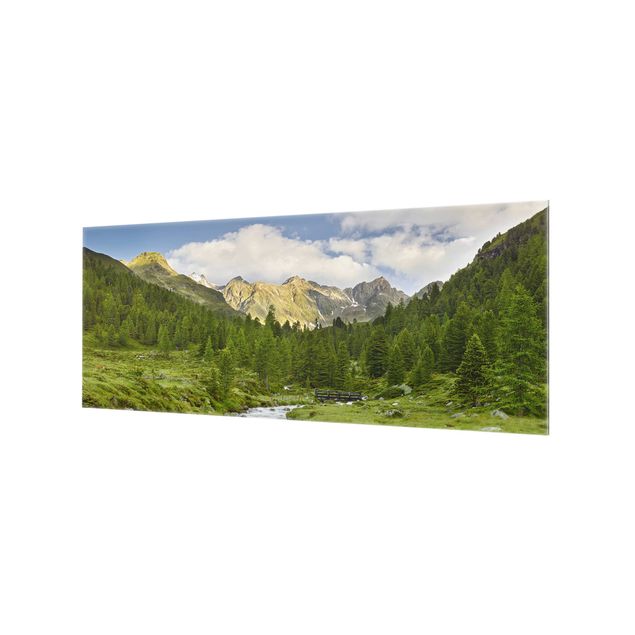 Glass Splashback - Debanttal National Park Hohe Tauern - Panoramic