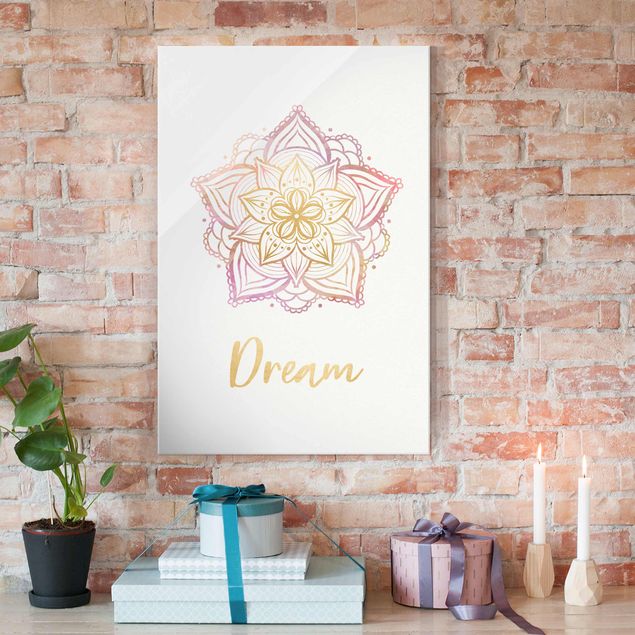 Kitchen Mandala Illustration Dream Gold Rose