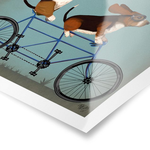 Prints nursery Cycling - Bassets Tandem