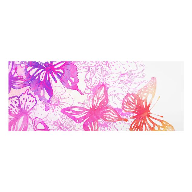 Glass Splashback - Butterfly Dream - Panoramic