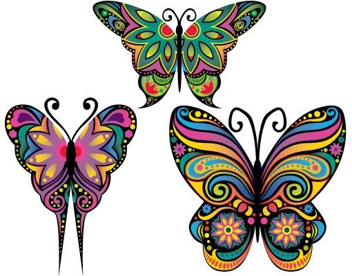Butterfly wall art stickers No.BP23 Mandala Butterflies